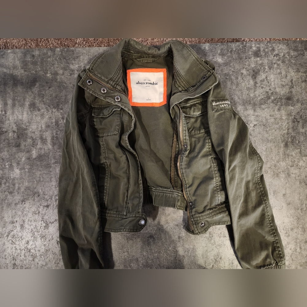 Abercrombie and Kids army green jacket